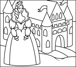 princess  castle coloring page printables apps  kids