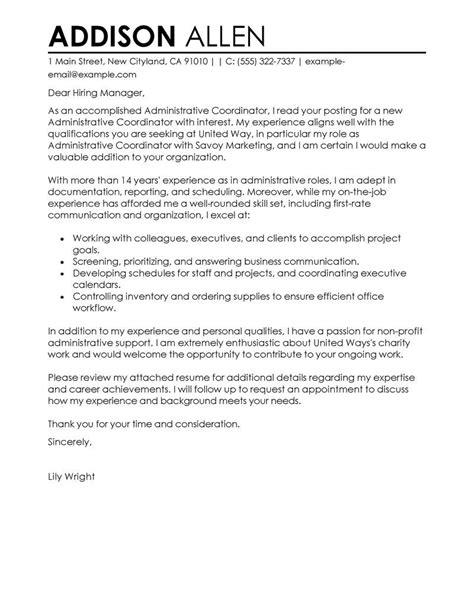 human resource coordinator cover letter invitation