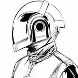 Daft Punk Drawing Vector Coloring Pages Como Marshmello Dibujos Para Dibujar Dj Musica El Lo Dibujo Drawings Getcolorings Music Daf sketch template