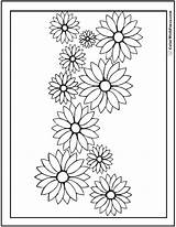 Coloring Daisy Pages Flower Garland Daisies Print Rose Drawing Flowers Color Pdf Printable Cute Colorwithfuzzy Printables Drawings Customizable Pdfs Outline sketch template