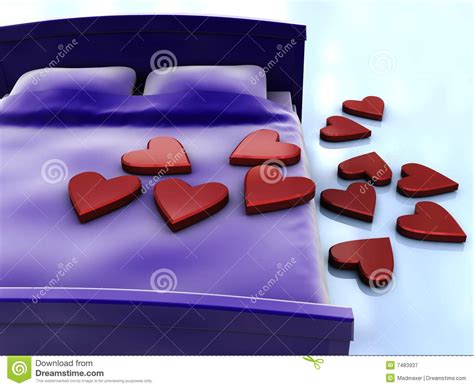 bed and hearts stock illustration illustration of meet