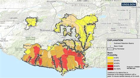 Map Depicts Mudslide Risk In Woolsey Fire Area Abc7