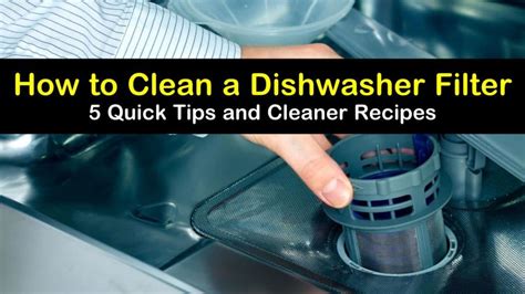 quick ways  clean  dishwasher filter