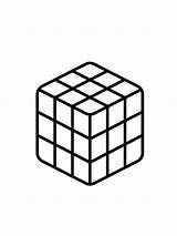 Rubik Rubiks Coloringpage sketch template