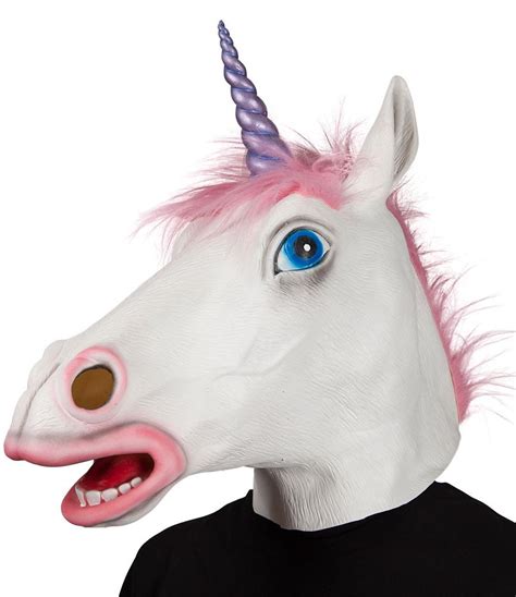 unicorn mask latex full  head