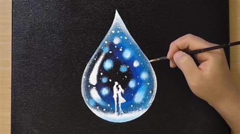 water drop painting acrylic painting ohp sheet painting technique  beginners youtube