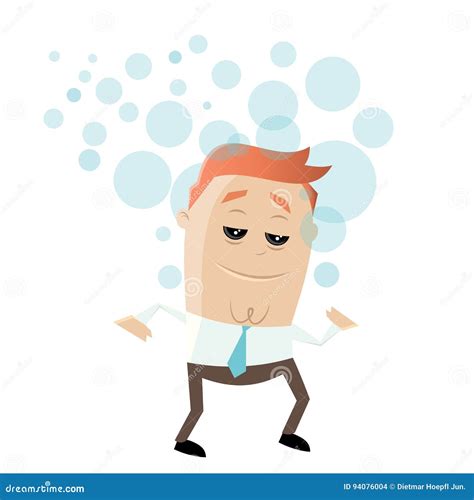 funny businessman  high stock vector illustration  high