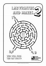 Coloring Pages Labyrinth Maze Labyrinths Cool Mazes Getdrawings Getcolorings Print Printable Kids sketch template