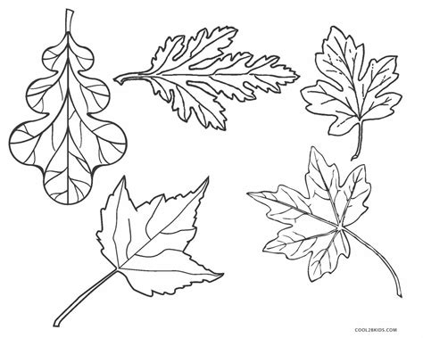 printable leaves colouring pages