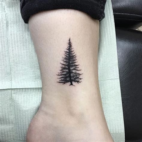 Pine Trees Silhouette Tattoo