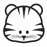 Tiger Coloring Pages Face Surfnetkids Tigers Illustrations Five sketch template