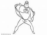 Incredibles Coloring Pages Lineart Kids Printable sketch template