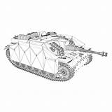 Panzer Stug sketch template