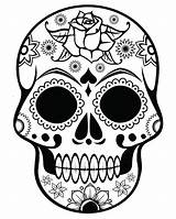 Coloring Skull Pages Print Sugar sketch template