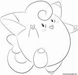 Pokemon Clefairy Coloring Pages Printable Drawing Lineart Lilly Gerbil Mew Fairy Type Generation Dot Color Sketch sketch template