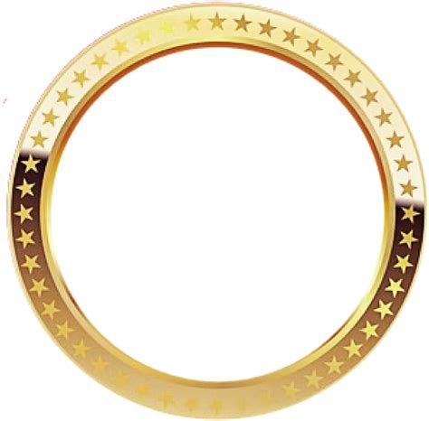 elvissung circle frame gold shiny borderfreetoedit