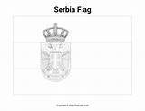 Coloring Flag Serbia Pages Serbian Printable Flaglane Choose Board European sketch template