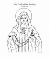 Rosary Catholic Assumption Tudor sketch template
