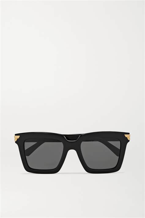 bottega veneta oversized square frame acetate sunglasses in black