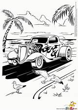 Coloring Hot Rod Pages Car Beach Cars Print Rods Printable Colouring Kids Adult Sheets Color Book Classic Drawings Street Books sketch template