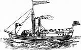 Steam Ship Clipart Boat Clip Drawing Svg Openclipart sketch template