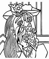 Picasso Coloriage Coloriages Dibujo Pleure 1001 Weeping Adulte Cubismo Relajante Mulher Adultos Weinende Frau Chora Kolorowanki Relaksacyjne Adultes Kobieta Płacząca sketch template