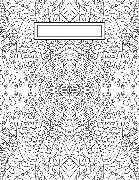 school binder cover adult coloring pages