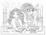 Science Colouring Pages Coloring Kids Week Sheets Bamboletta Hi Friends Girl Choose Board sketch template