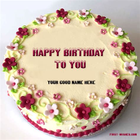 Birthday Cake Image With Name Whatsapp Status First Wishes