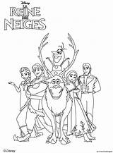Reine Neiges Colorier Ans Fille Hugo Escargot Personnages sketch template