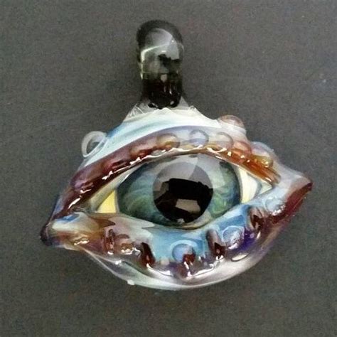 One Of A Kind Glass Eyeball Pendant Etsy Glass Eyeballs Glass Pendant
