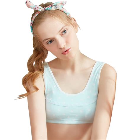 sanqiang  pack teen girls stretch cotton training bra wire   cup kid bra ebay