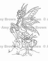 Amy Brown Coloring Pages Fairy Fairies Printable Adult Colouring Books Printablecolouringpages Mermaids Brat Digital sketch template