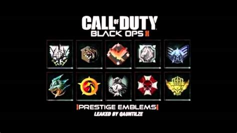 Black Ops 2 Prestige Emblems 1 10 Leaked Youtube