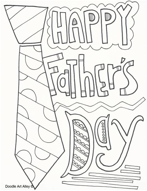fathers day coloring pages doodle art alley