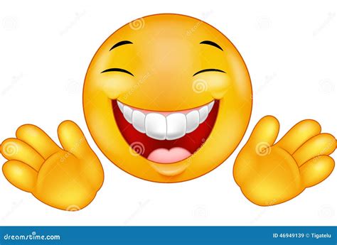 happy emoticon smiley stock vector image