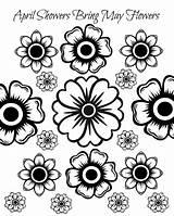 Coloring Flowers Adult Pages Printable April Showers Bring Flower Color Print Kids Sheets Sweeps4bloggers Spring Trainer Pokemon Getdrawings Unique Abstract sketch template