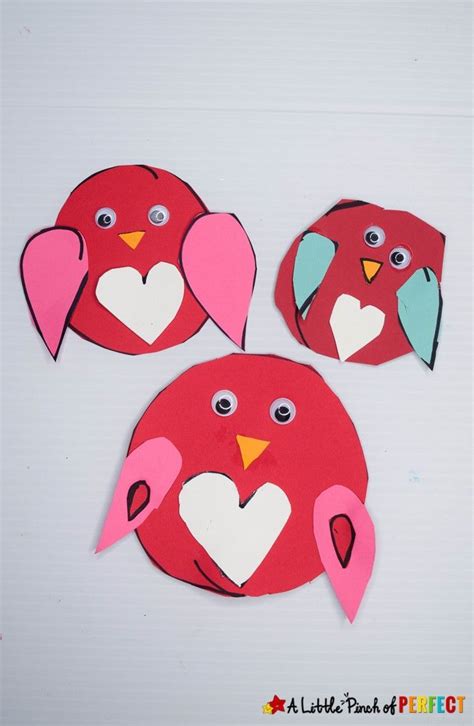 valentines day owl craft   template  kids owl crafts