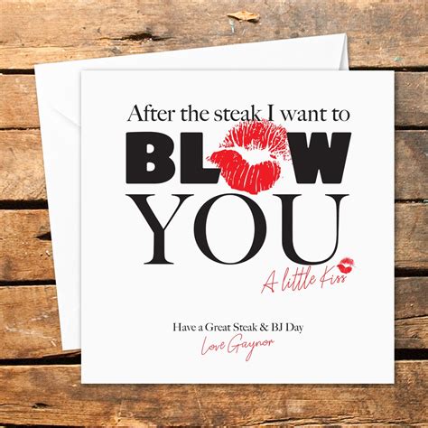 home furniture and diy steak and blow job card bj blowjob 14th march