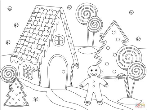 gingerbread house coloring pages  print