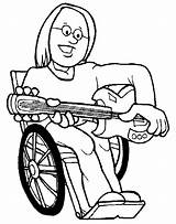 Disabilities Disabled Singing Guitar Coloringkidz Preacher Pinclipart Desde sketch template