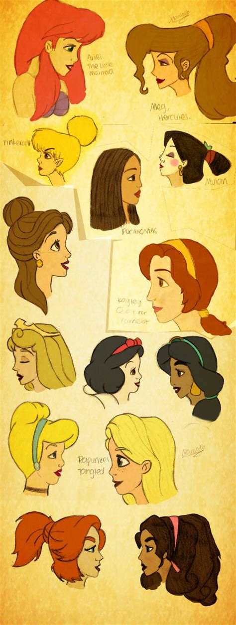 disney female profiles  mavila  deviantart