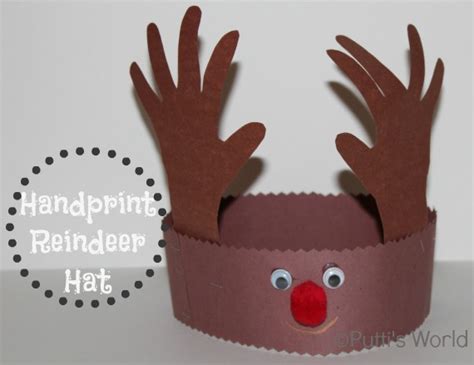 handprint reindeer hat puttis world kids activities