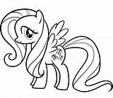 Fluttershy Coloring Pony Little Pages Supercoloriage sketch template