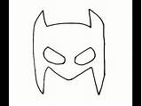 Batman Mask Drawing Draw Pencil Step sketch template
