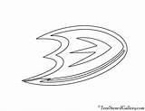 Ducks Anaheim Logo Nhl Stencil Printable sketch template