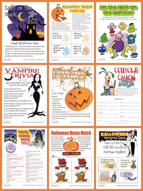 minute virtual  printable halloween games partyideaproscom