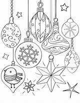 Coloring Christmas Pages Printable Ornaments Ornament Kids sketch template