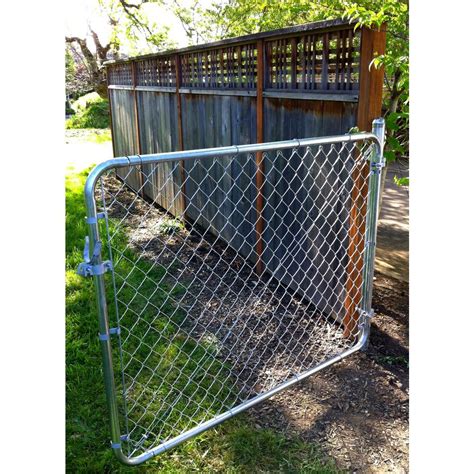 yardgard chain link fence gate 6 ft w x 4 ft h galvanized metal