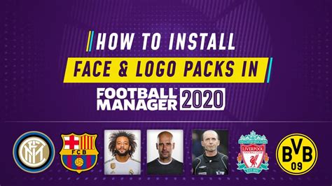 install face logo packs  fm  windows mac football manager  youtube